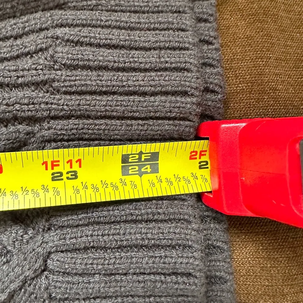 Liz Claiborne Black Cable Kinit Cardigan Top Faux Fur Collar Button Down SZ XL - Image 11