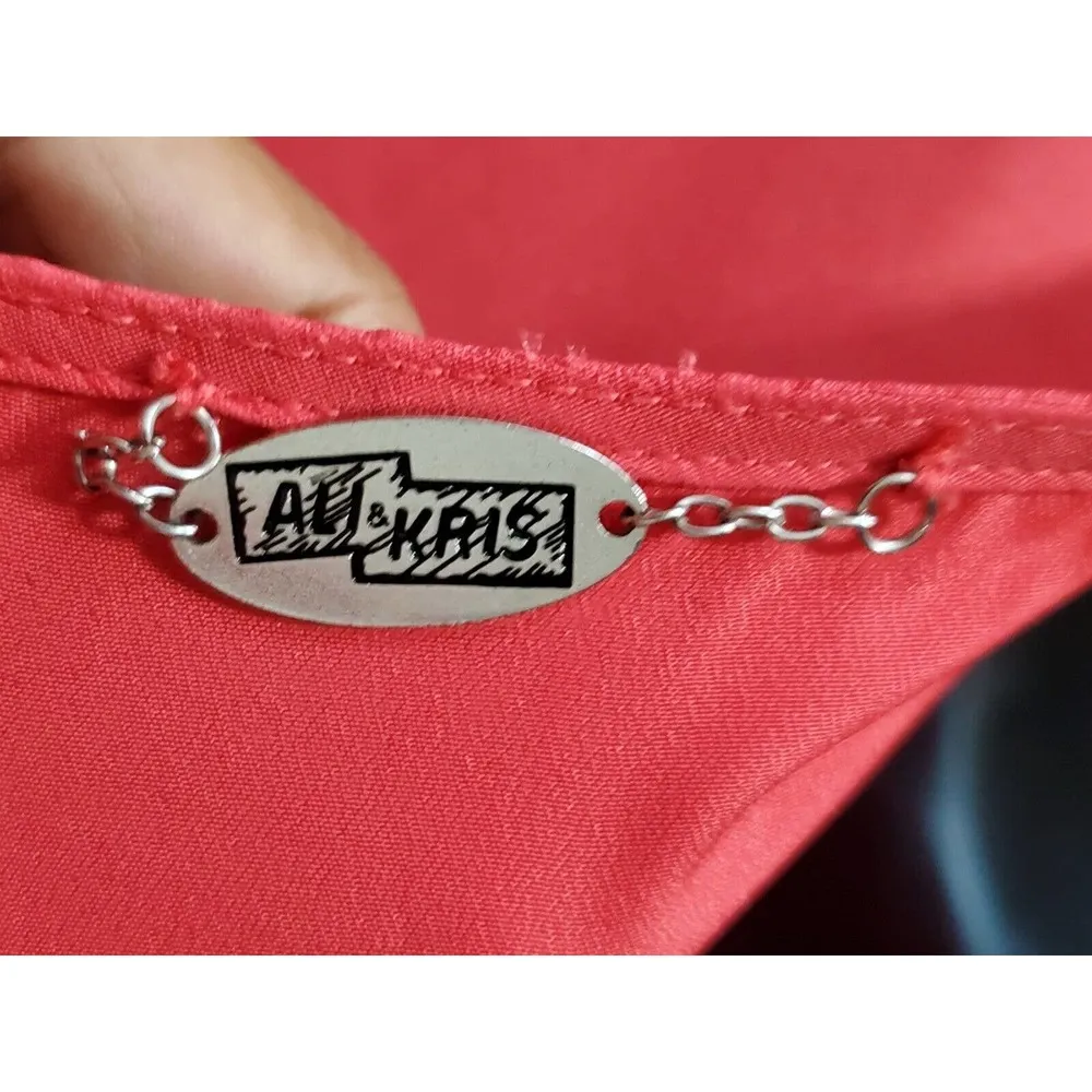 Ali & Kris Womens Coral 100% Polyester Square Neck Sleeveless Maxi Dress Large - Image 9