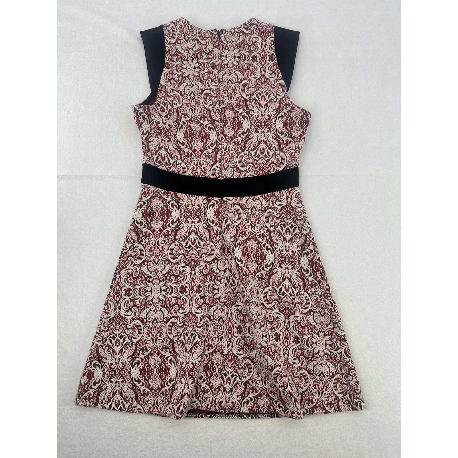 Zara Red Printed Structured Dress Size S - Image 2