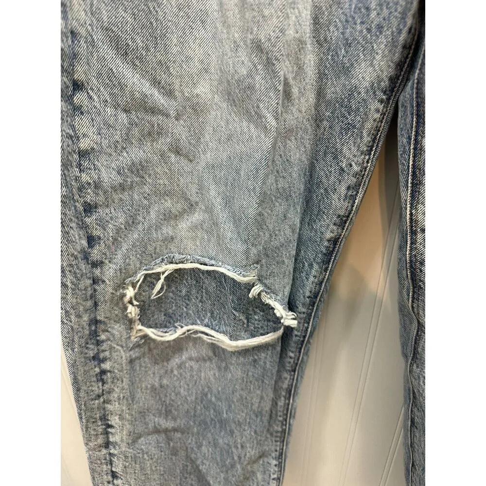 American Eagle Highest Rise 90s Boyfriend Jeans Womens Size 10~Distressed Plaid - Image 3