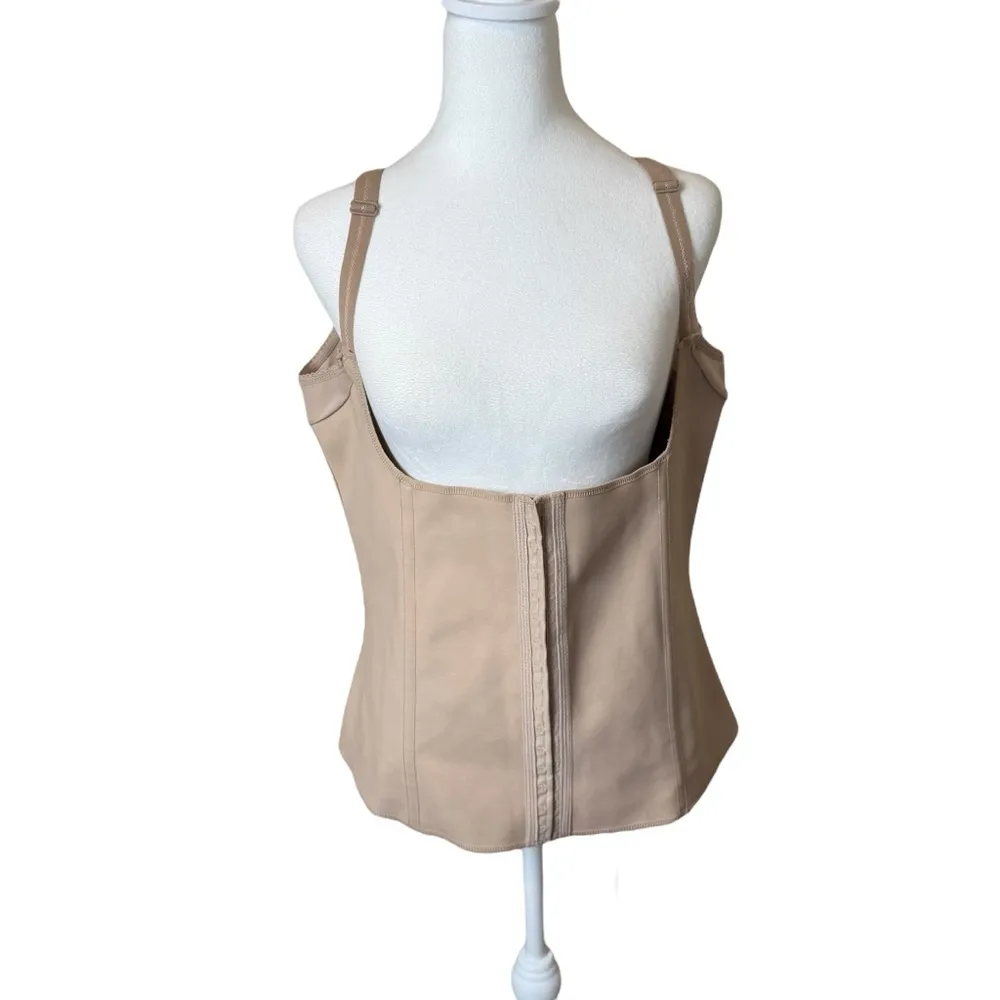 Squeem‎ Magical Lingerie Open Bust Miracle Vest Shapewear Rubber Cotton 2XL 26MV Tan Size 2X - Image 2