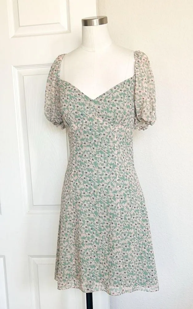 FAME & PARTNERS Floral Puff Sleeves Mini Dress - Image 5