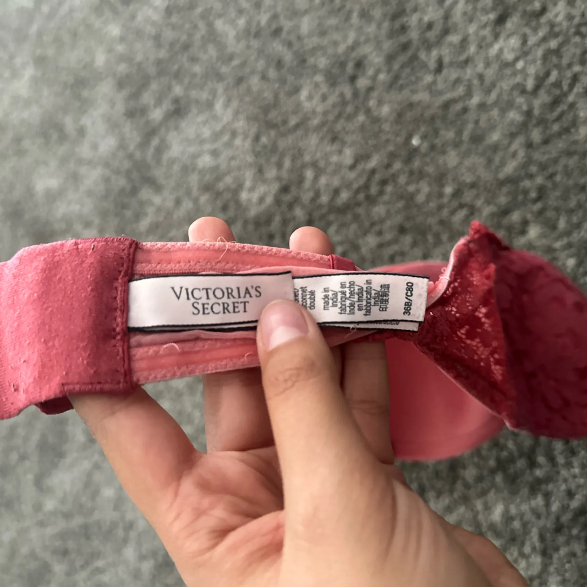 Victoria's Secret Lace Strapless Bra - Red - Image 3