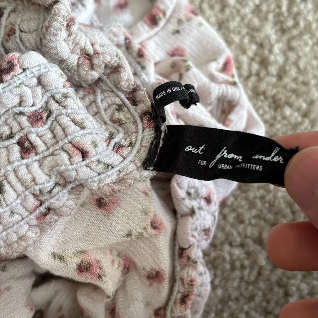 Urban outfitters out from under Lilly lounge Shirred ruffle micro shorts small - Image 3