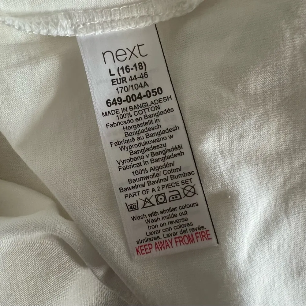 Next 2-Pc Pajama Set Follow Your Dreams Top & Shorts Animal Print Size L NWT - Image 9