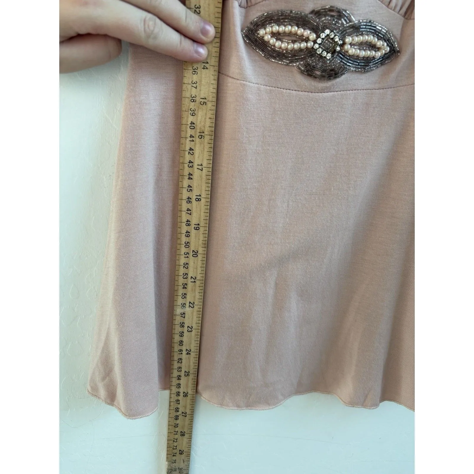 Y2K Charlotte Russe Beaded Tank Made in USA | Bratzcore Baby Tee Vibes | Size S - Image 3