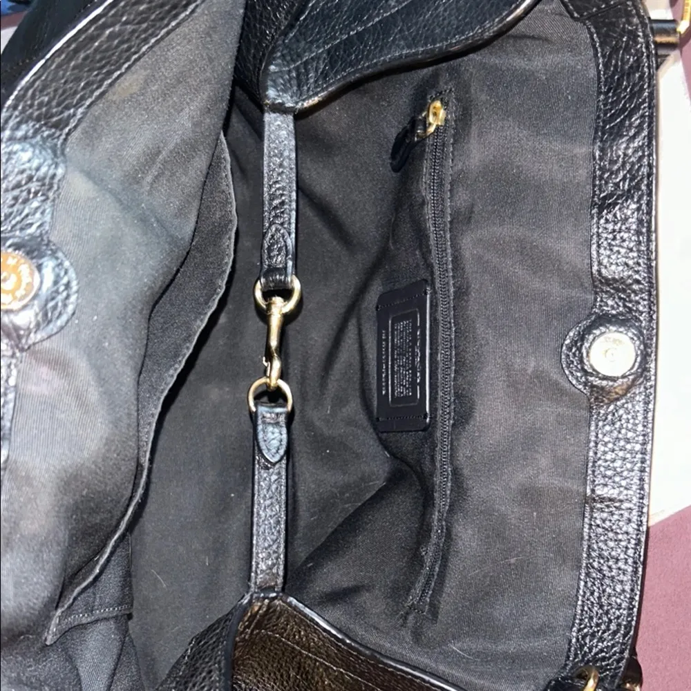 Coach Lexy Black Pebbled Leather Shoulder Bag - Image 7