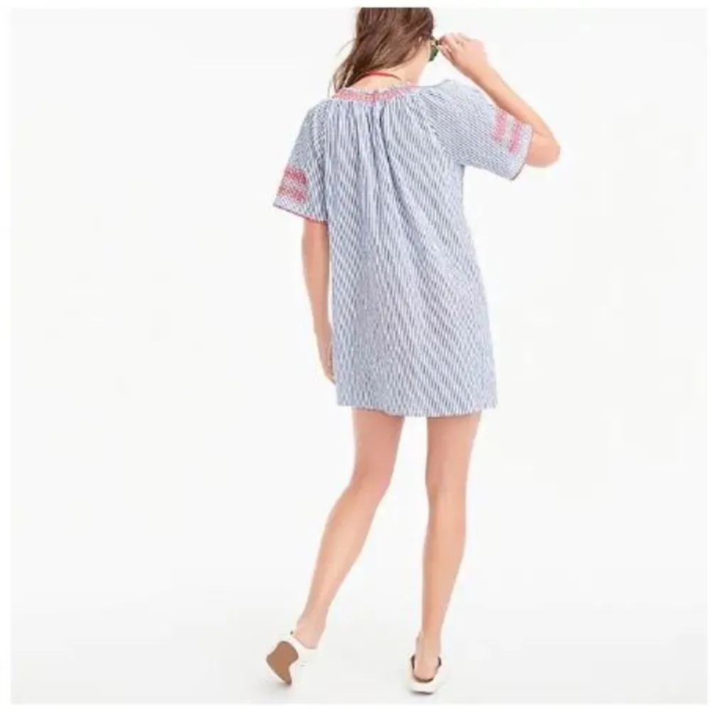 J.Crew J.‎ Crew Embroidered Tie-Front Tunic Size XXXS - Image 3