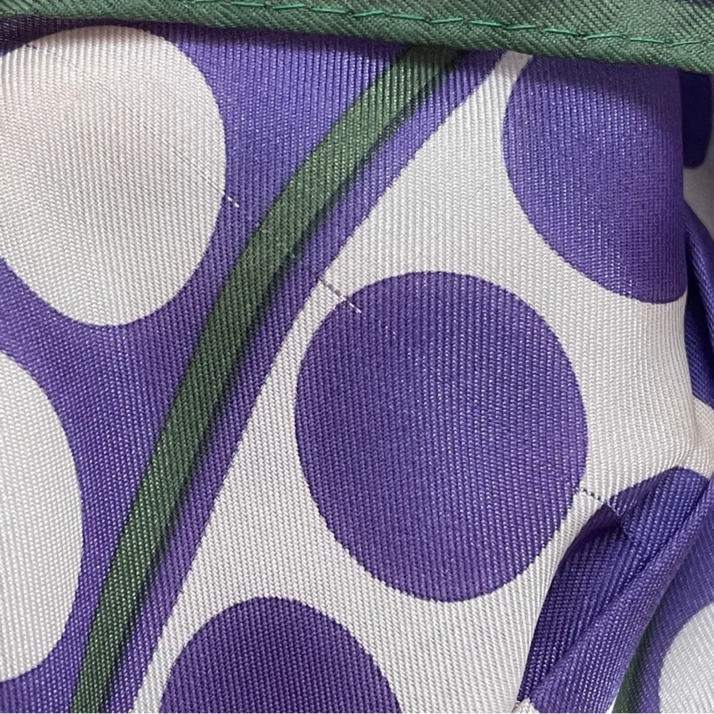 Vintage Silk Polka Dot Print Scarf As is - Image 4