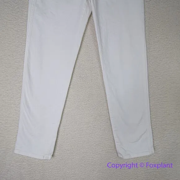 New! Madewell Stovepipe Jeans in pure white, women size‎ 26 - Image 6