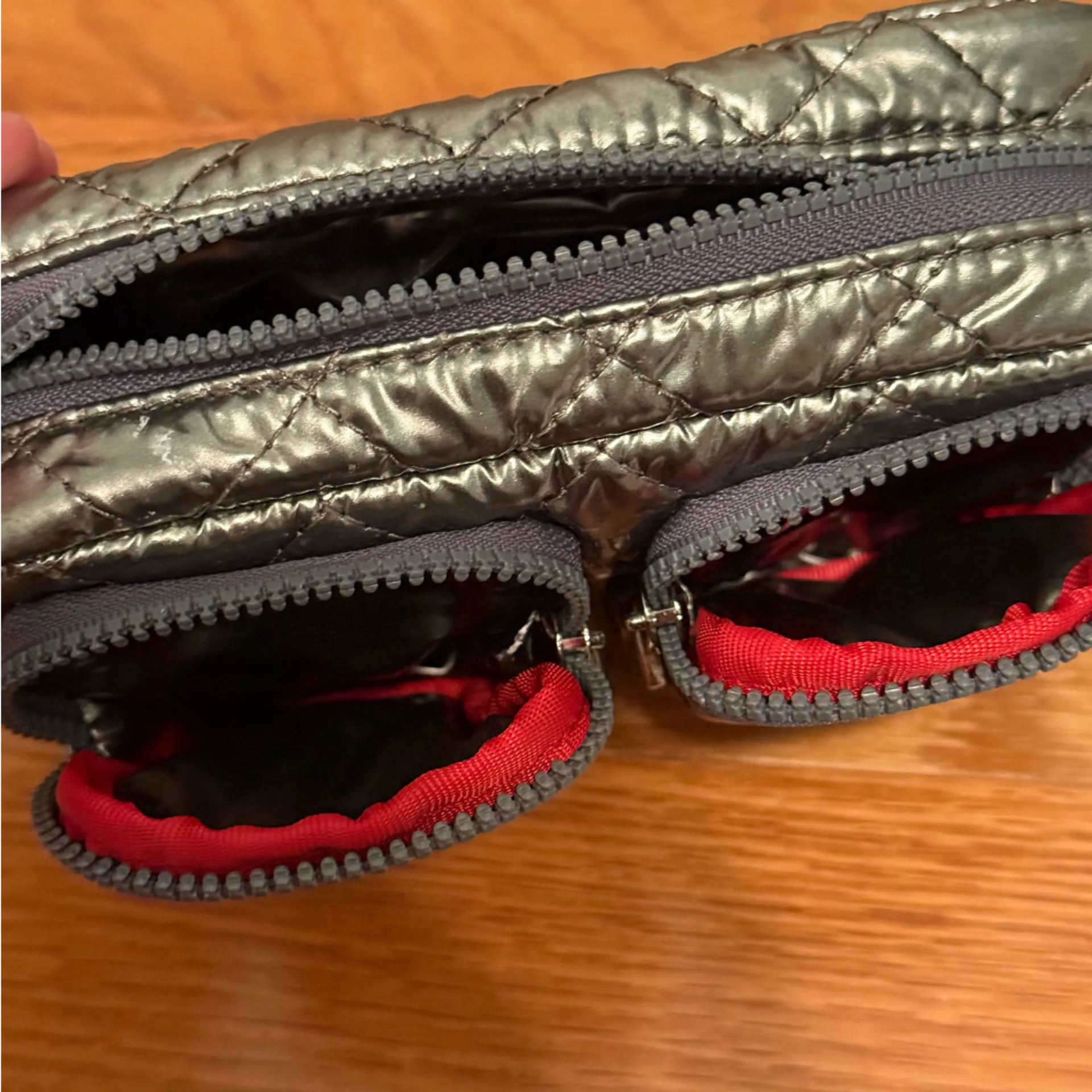 MZ Wallace Large Savoy Cosmetic Bag in Silver - Image 6