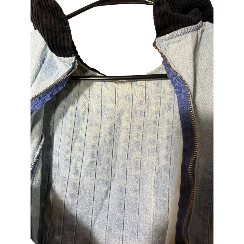 Vintage Fads‎ Denim Cottagecore Maxi Dress Modest Grunge 90s 80s Size 8 Blue - Image 14