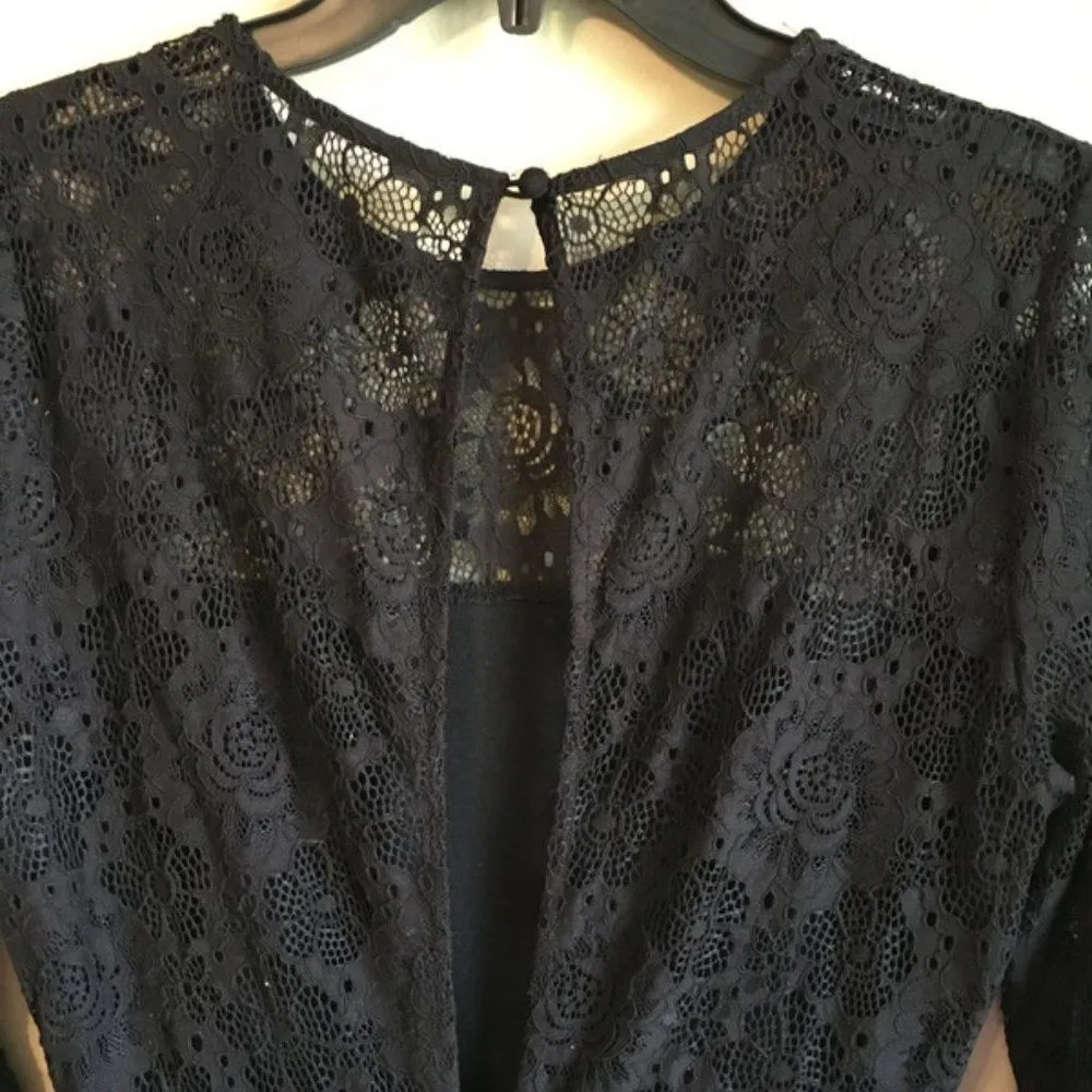 Lost + Wander small black laced romper - Image 5