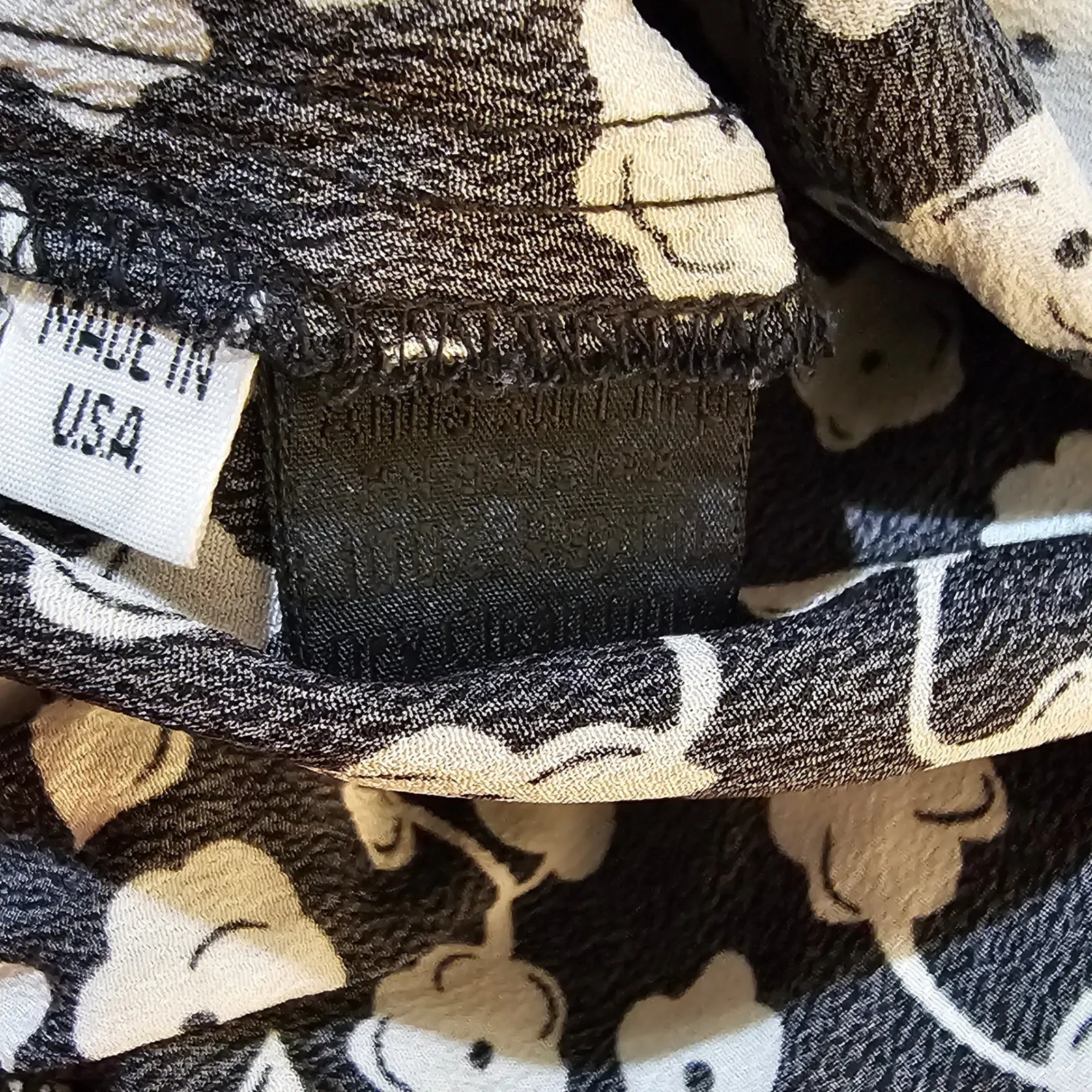 Anna Sui Womens‎ Black White Floral Wide Leg Pants Medium - Image 5