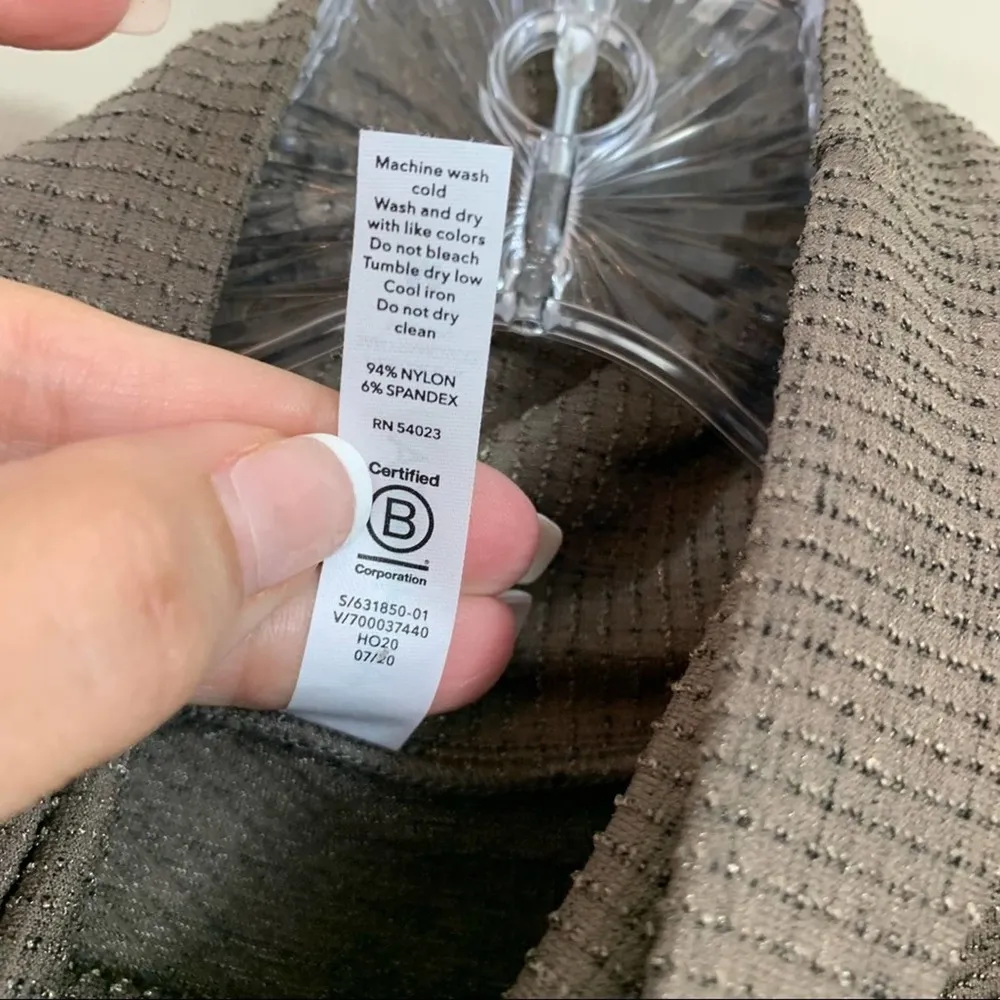 Athleta Flurry Blizzard Shine Turtleneck Top Coffee House - Image 4