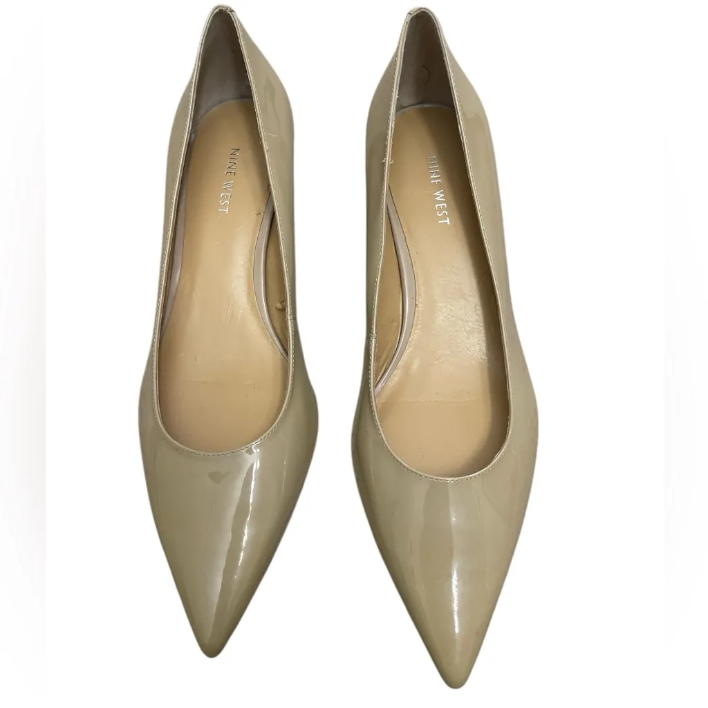 Nine West Nude Patent Leather kitten heel - Image 2