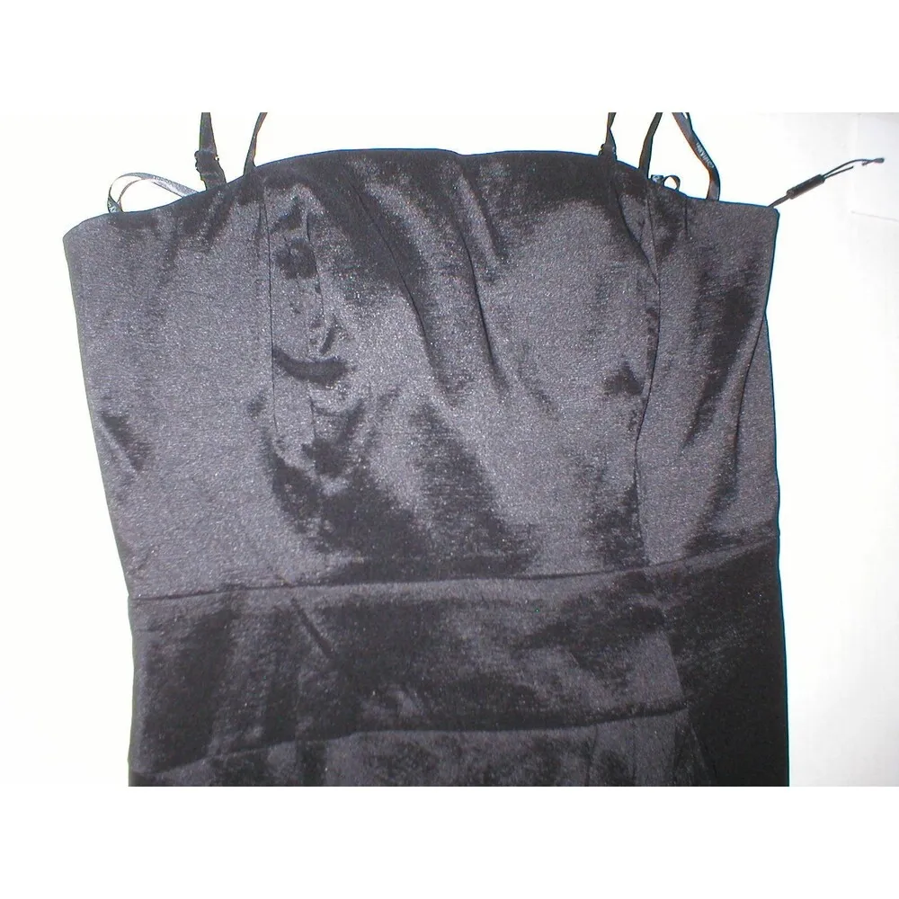 New Womens NWT Calvin Klein Draped Strapless or Strap Dress Black 6 Convertble - Image 4