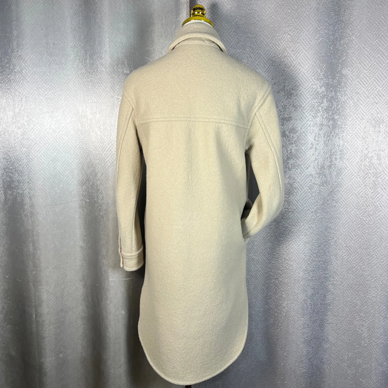 Wilfred Free Oversized Long Shirt Jacket Cream Shacket 2XS oversize up to small - Image 5