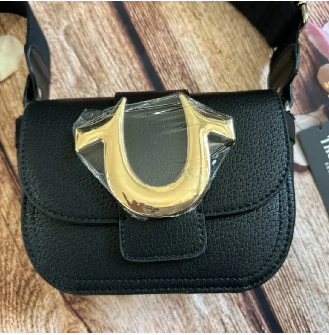 True Religion NWT MINI HORSESHOE BAG in BLACK - Image 3