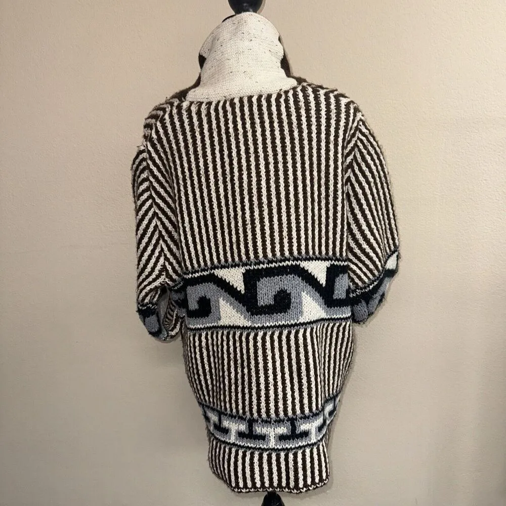 Urban Outfitters Southwestern Aztec Western Zip Cardigan Sweater Cozy Warm - Image 5