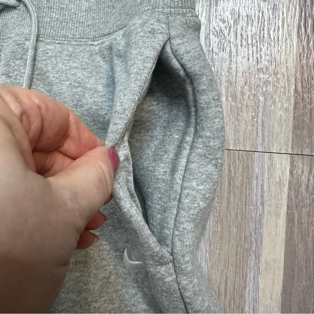 Nike Women's Heather Gray Fleece Sweatpants Joggers Size XXS - Image 4