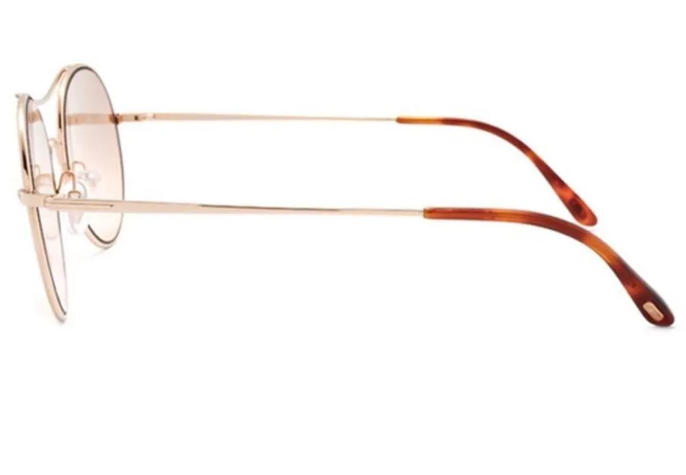 Tom Ford FT0145 Rose/Lt Rose gold aviator sunglasses NIB - Image 6