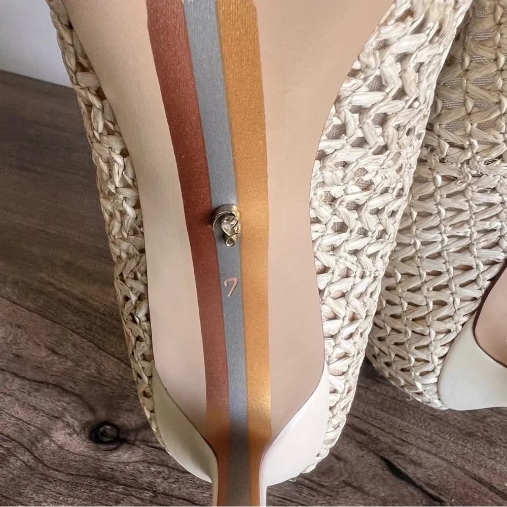 Sam Edelman Hazel Ivory Raffia Pointed Toe Women's Shoe Size 7 #B1184 - Image 10