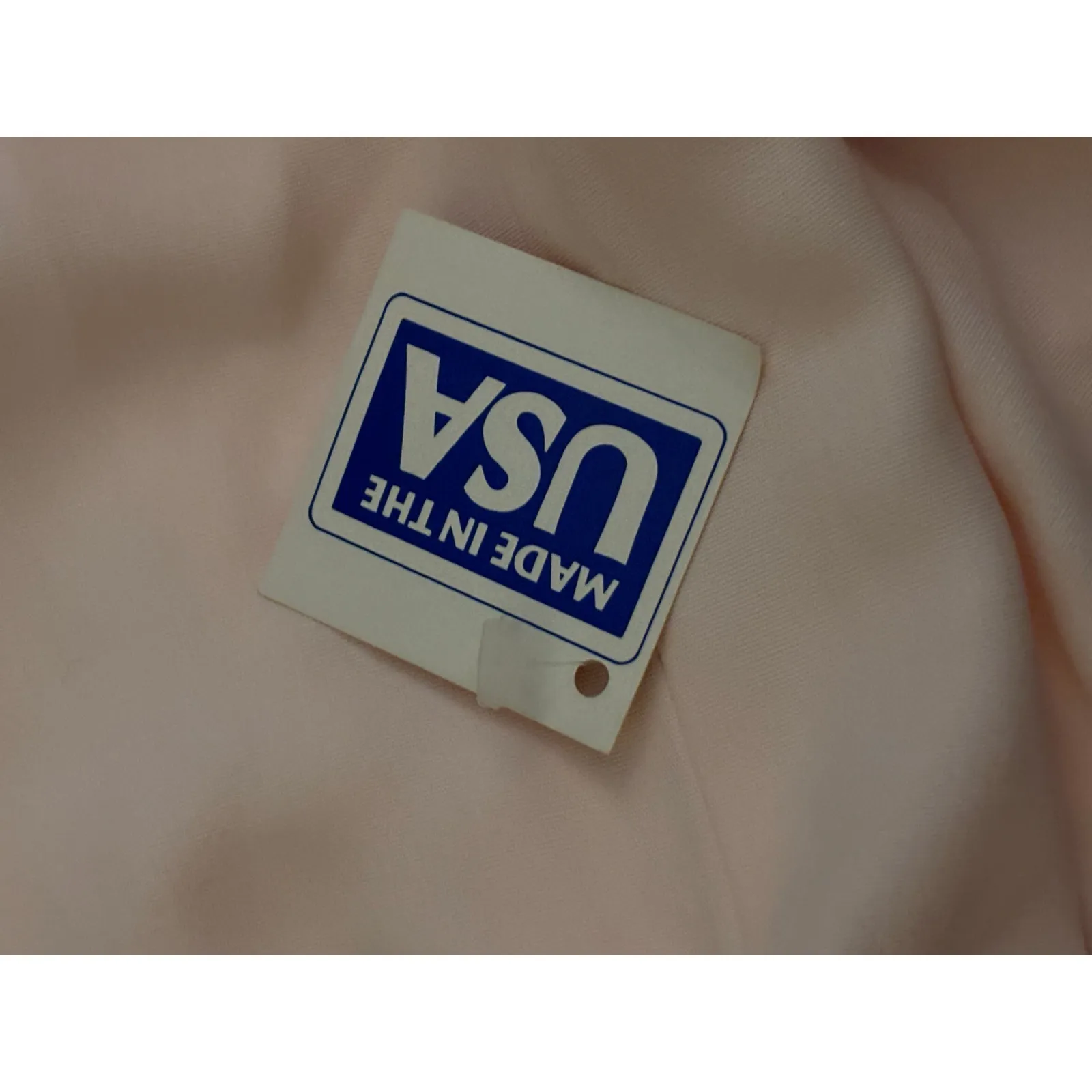 Vintage All That Jazz Deadstock Pastel Pink Lace Sleeve Blazer Made USA Romantic Size XS - Image 11