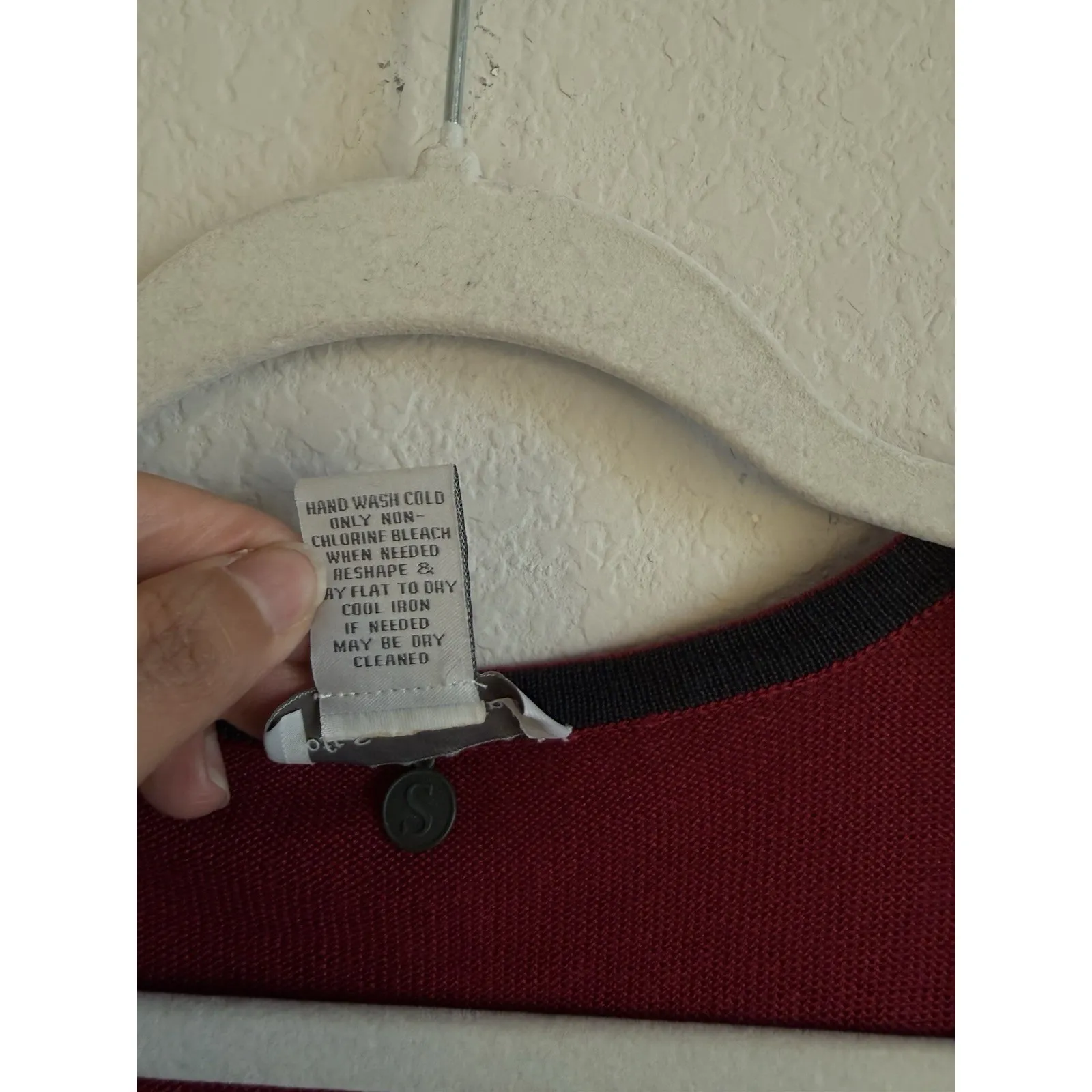 Soft Surroundings Tunic Sweater Size L Zipper Detail Cashmere Blend Burgundy Red - Image 9