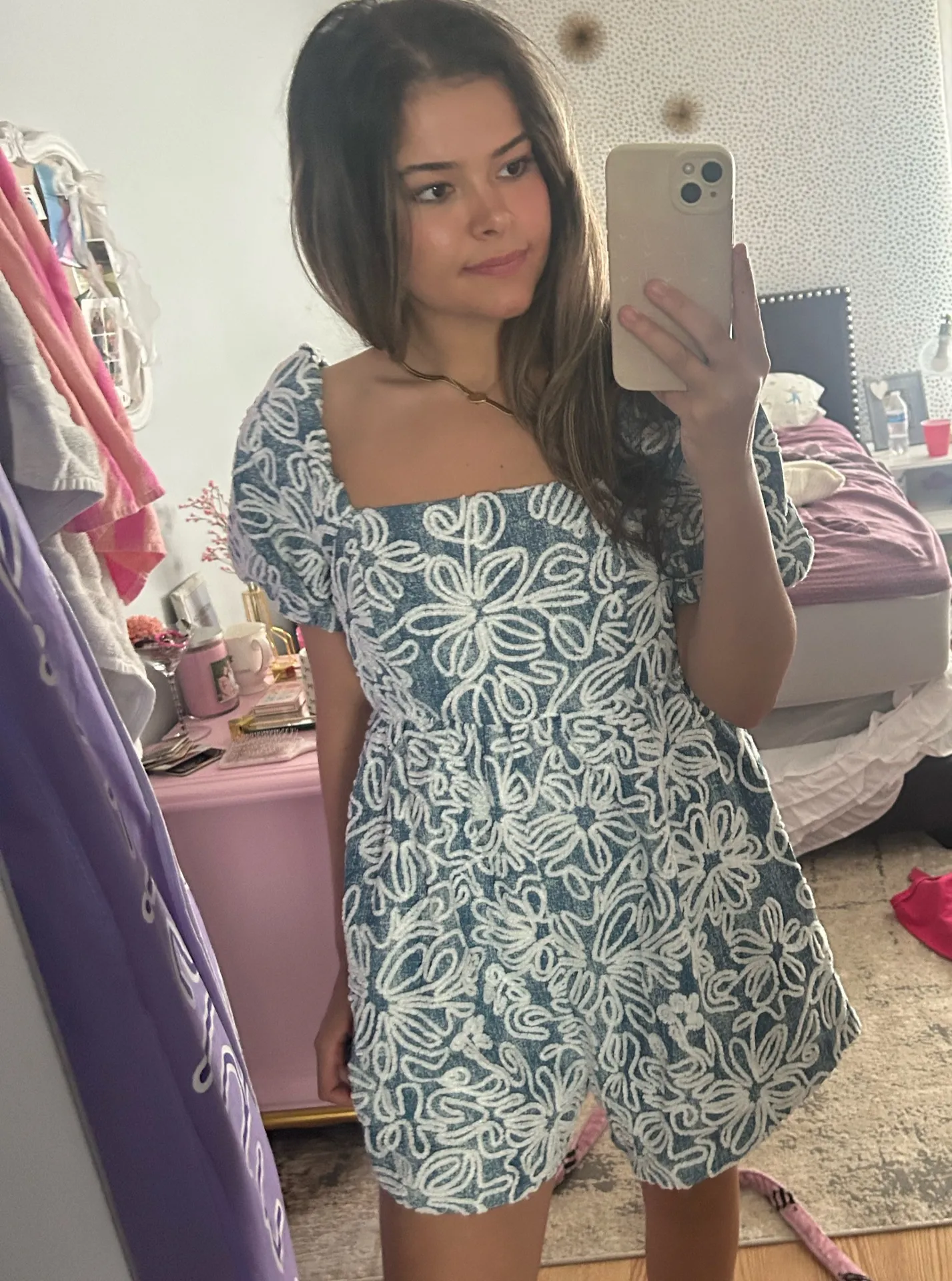 Jean floral romper - Image 4