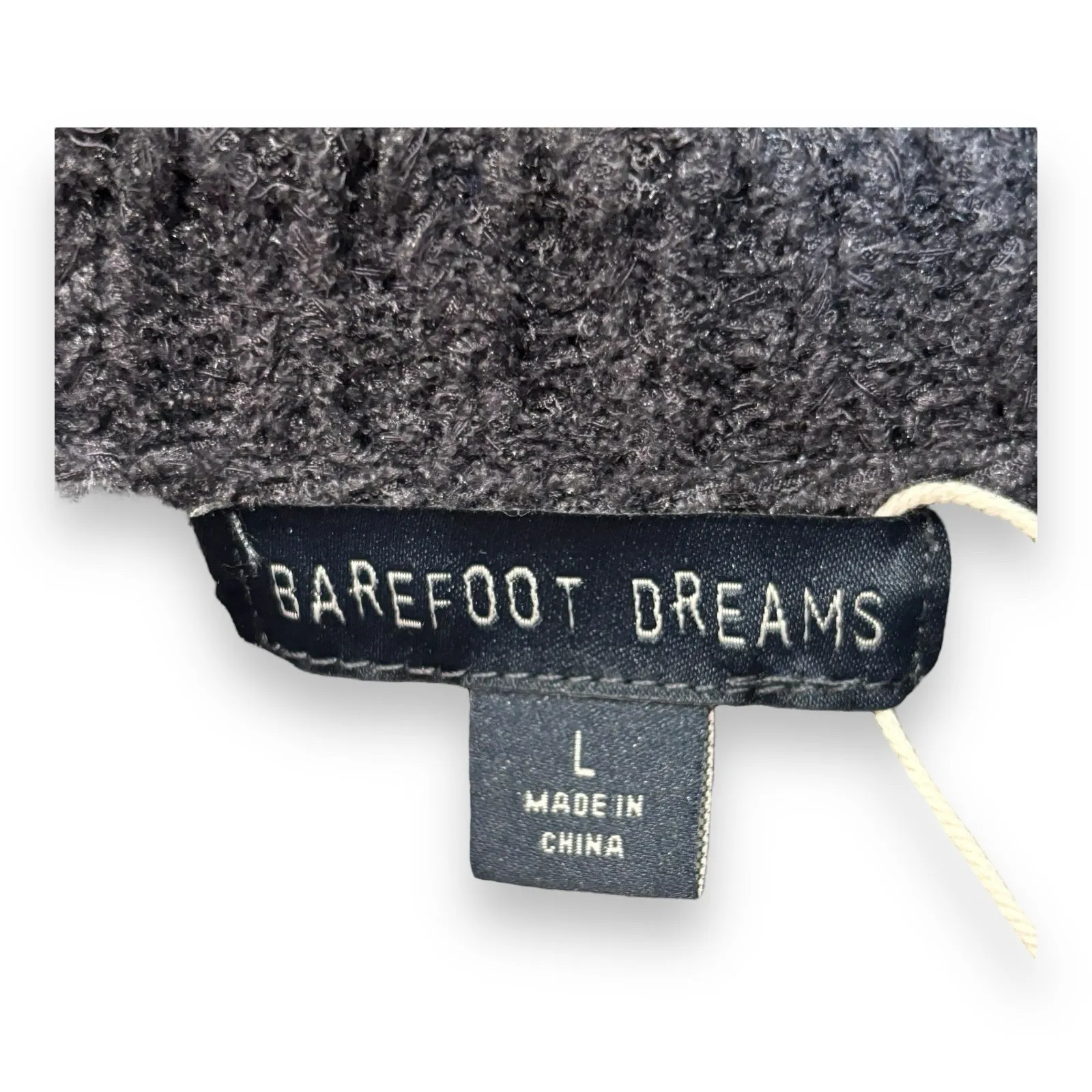 NWT Barefoot Dreams Boucle Striped Pullover Sweater Size L Indigo/Pearl $148 - Image 3