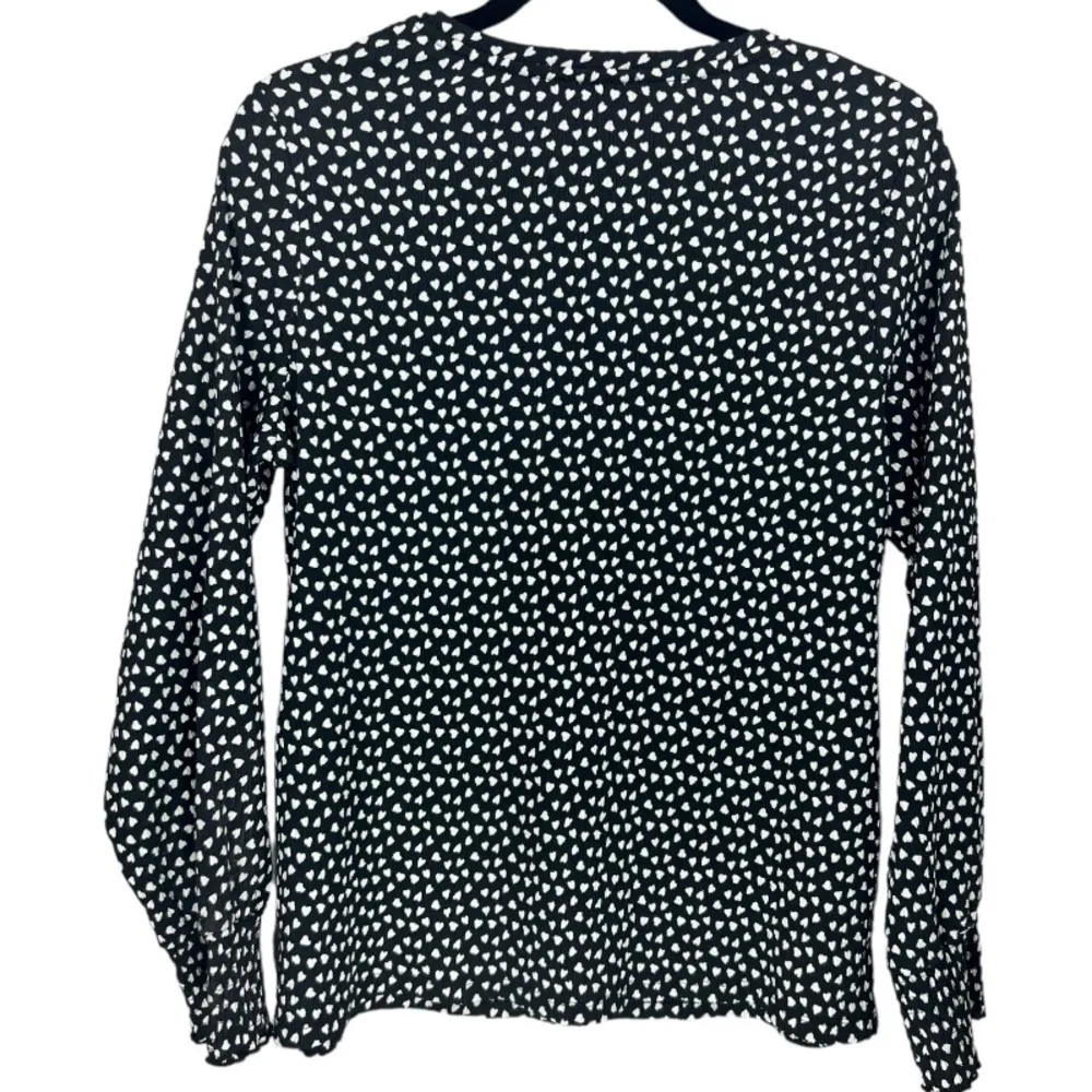 Papaya  Long Sleeve Heart Print Blouse Top 14‎ - Image 2