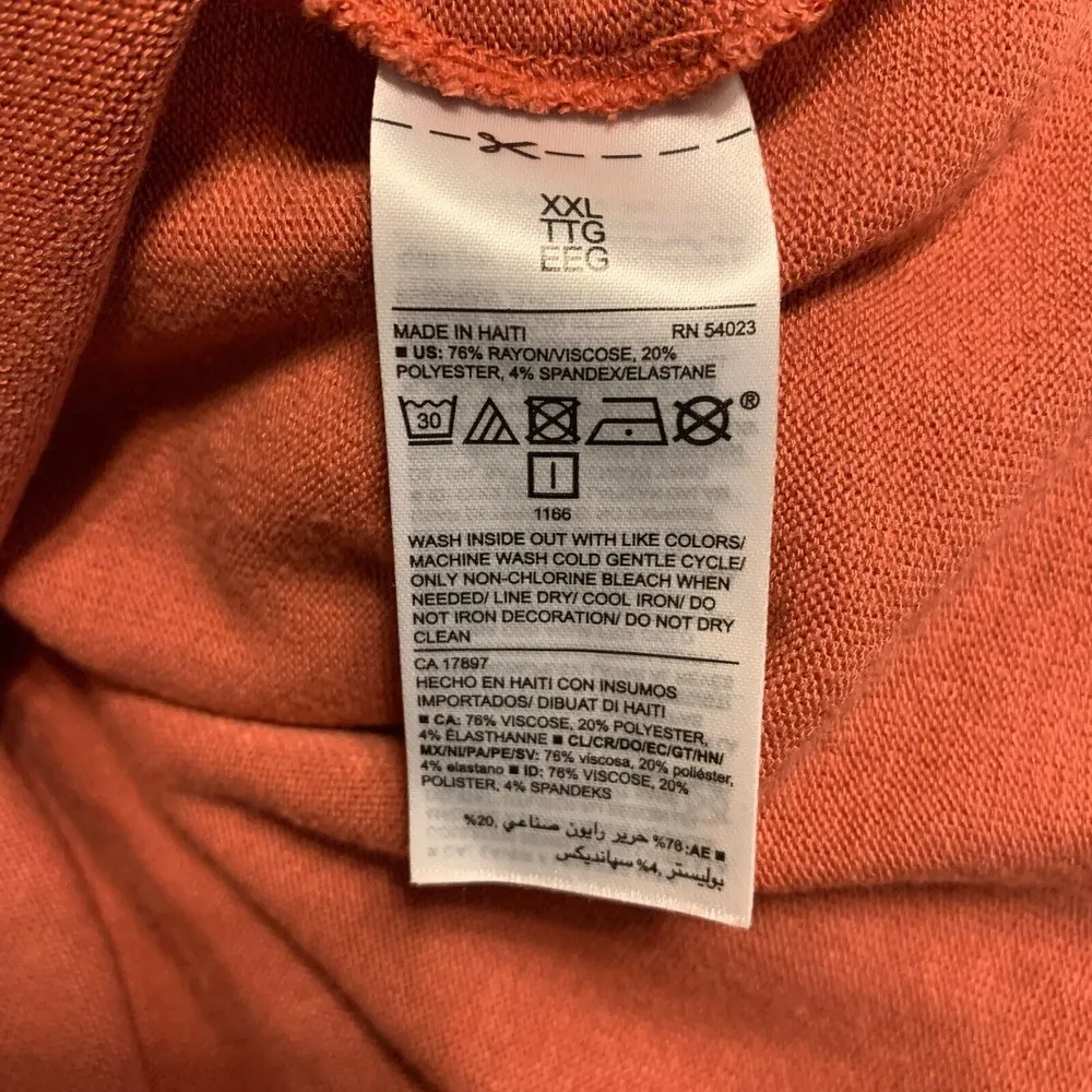 Old Navy Womens Plus Size XXL Orange Stretch Pullover Sweater - Image 5