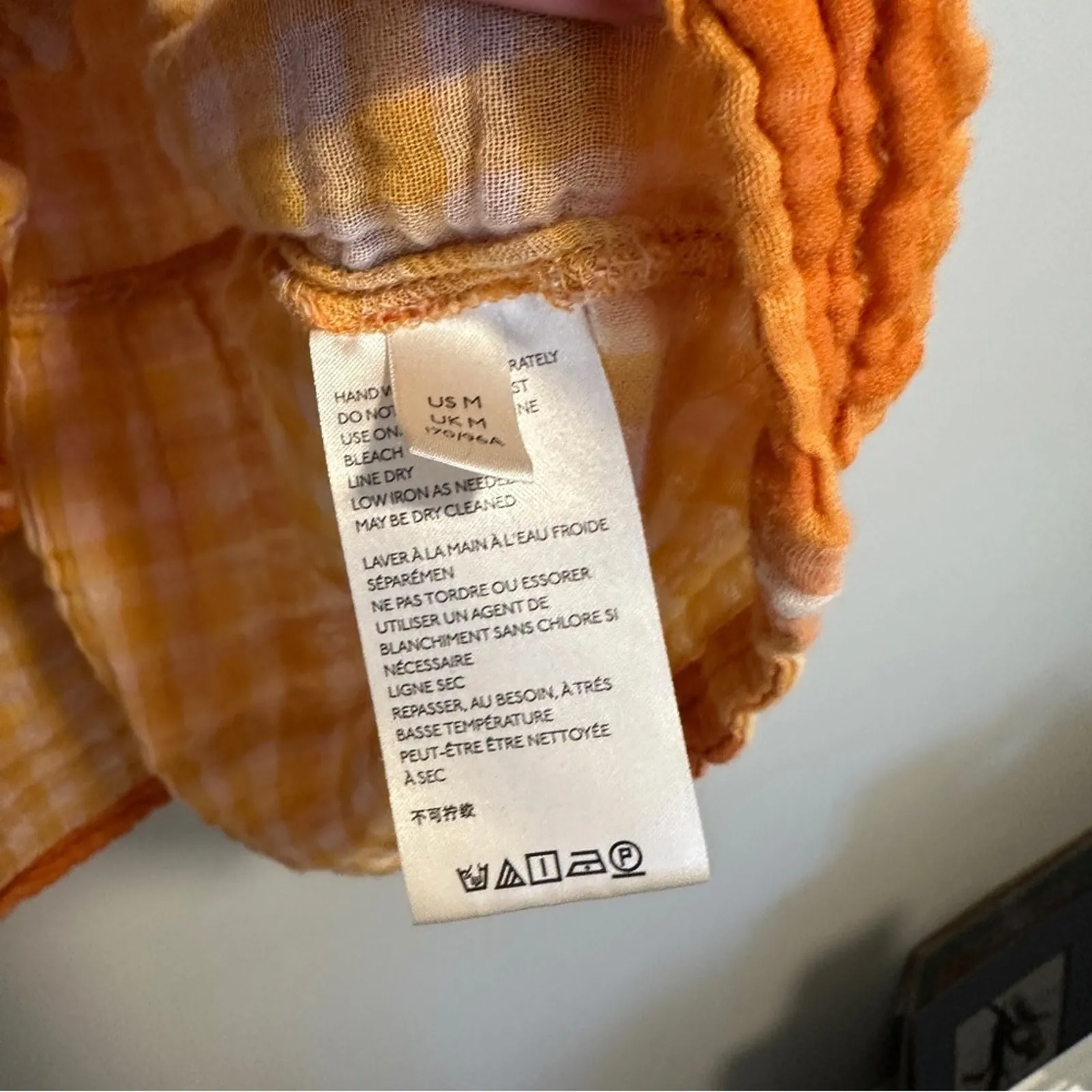 Anthro Pilcro Bette Plaid Top Tunic Medium Yellow - Image 3