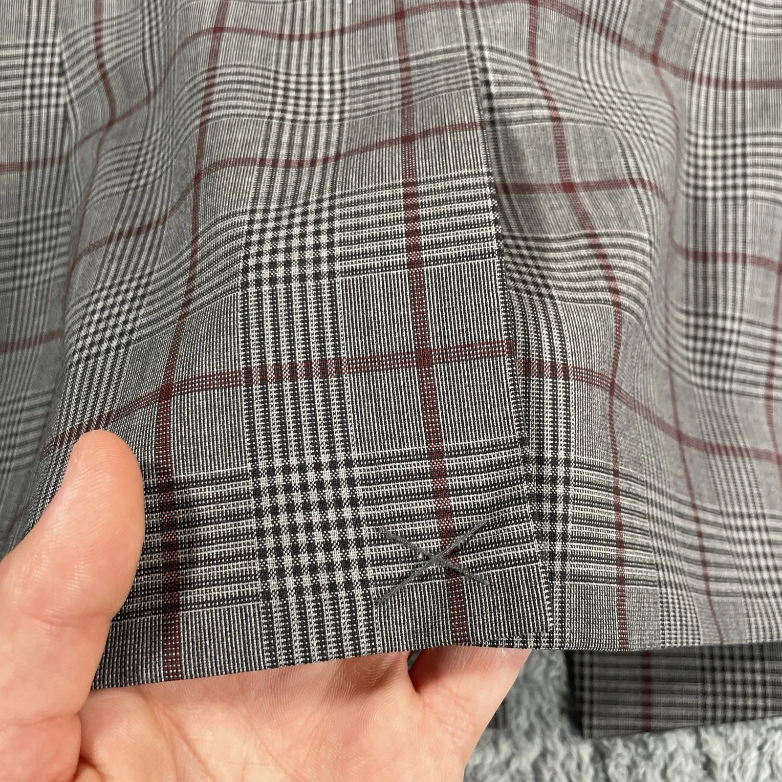 BROOKS BROTHERS Red Fleece Grey Watch Plaid Wool Blazer Jacket SZ 8 Women's - Image 15