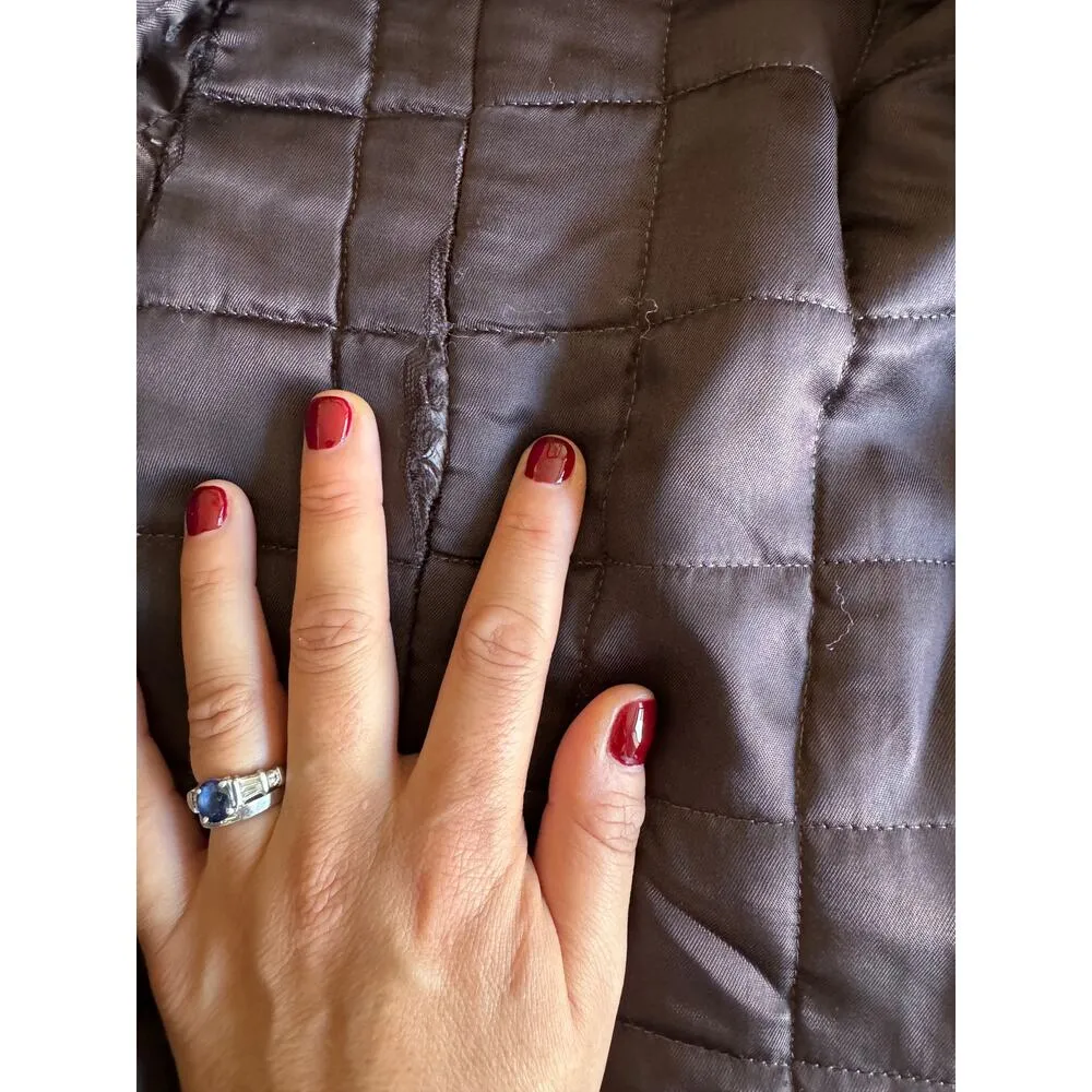 BARNEYS Peacoat Cashmere Brown Toggle Buttons Collared Italy Designer 38 Small - Image 9