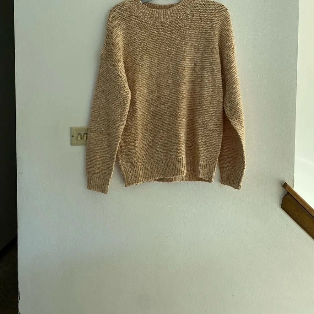 Lush taupe sweater S 50% cotton - Image 5