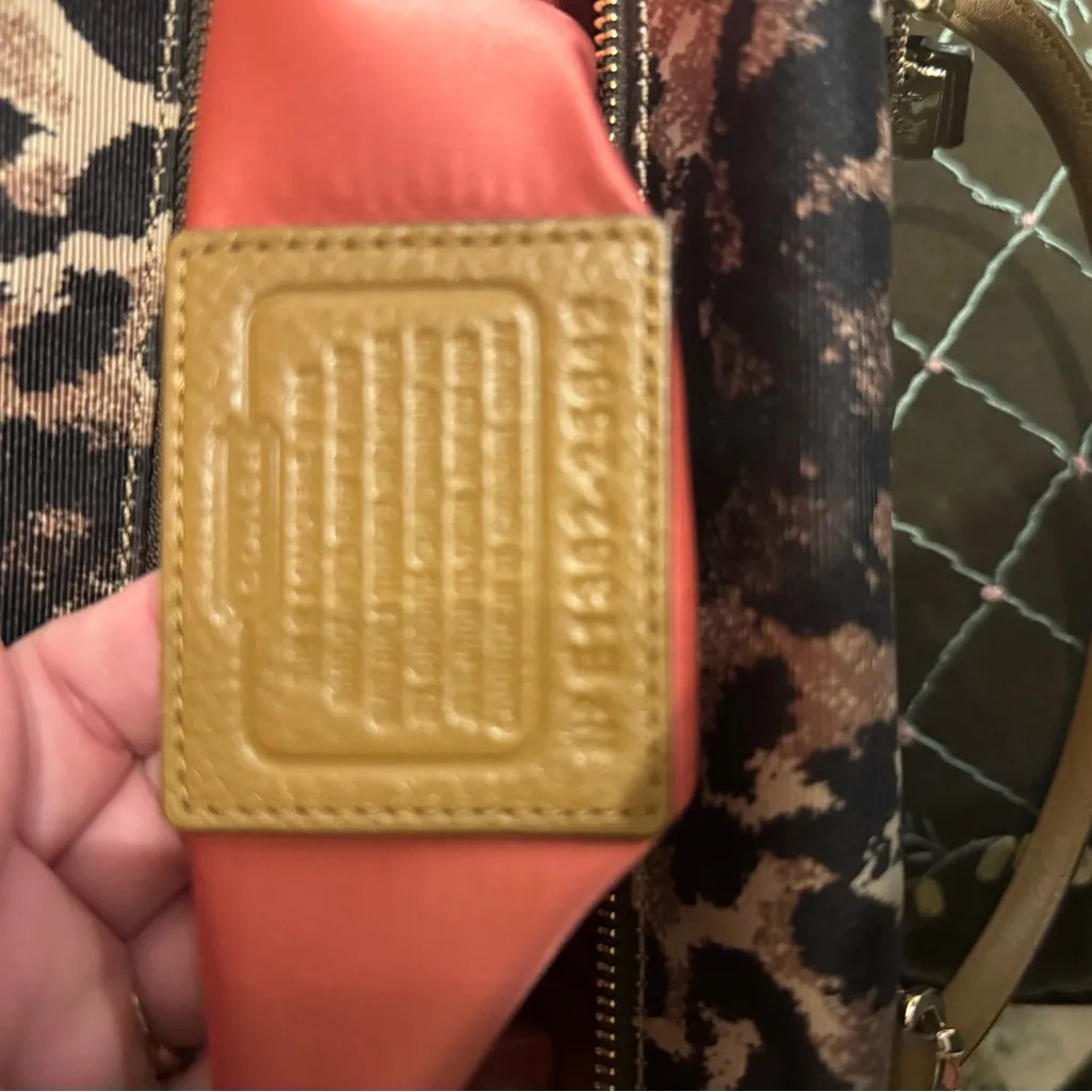 COACH Madison 25642 Ocelot Print w/Tan and dark brown leather.Peach color lining - Image 15