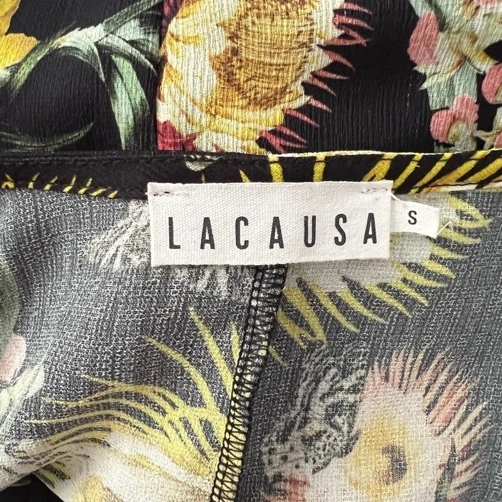 LACAUSA Sweetwater Maxi Dress in Garden Floral Print Sz S - Image 9