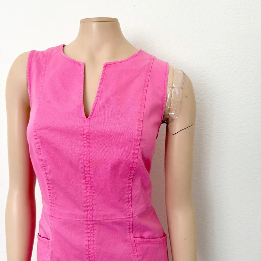[Boden] Pink Helena Chino Sleeveless Mini Sheath Dress V - Image 9