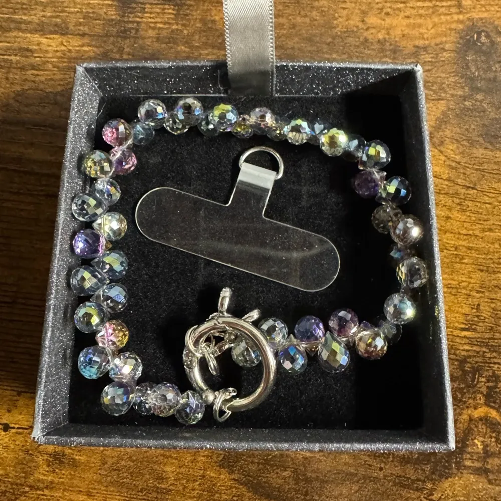 Richginker crystal phone wrist strap purple colorful keychain hands free women’s - Image 4