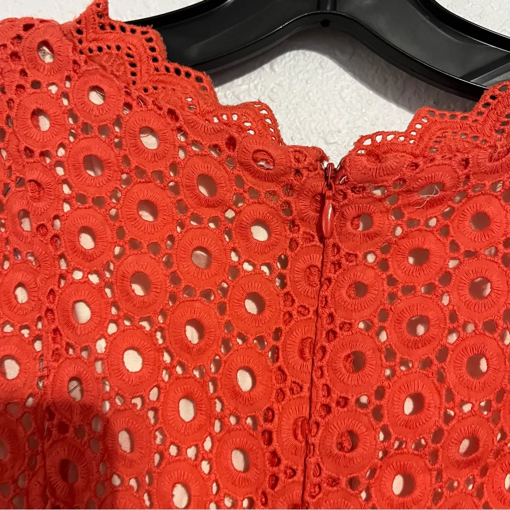 MM Couture Eyelet Fit & Flare Dress in Coral Size Medium - Image 5