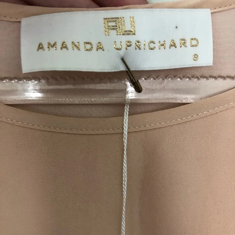 Amanda Uprichard Gibson Dress Cold Shoulder Lace Up Bisque New Small - Image 5