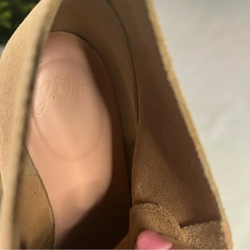 J.Crew Womens Size 7 Tan Macalister Wedge Heel Ankle Bootie Suede Boho Neutral - Image 6