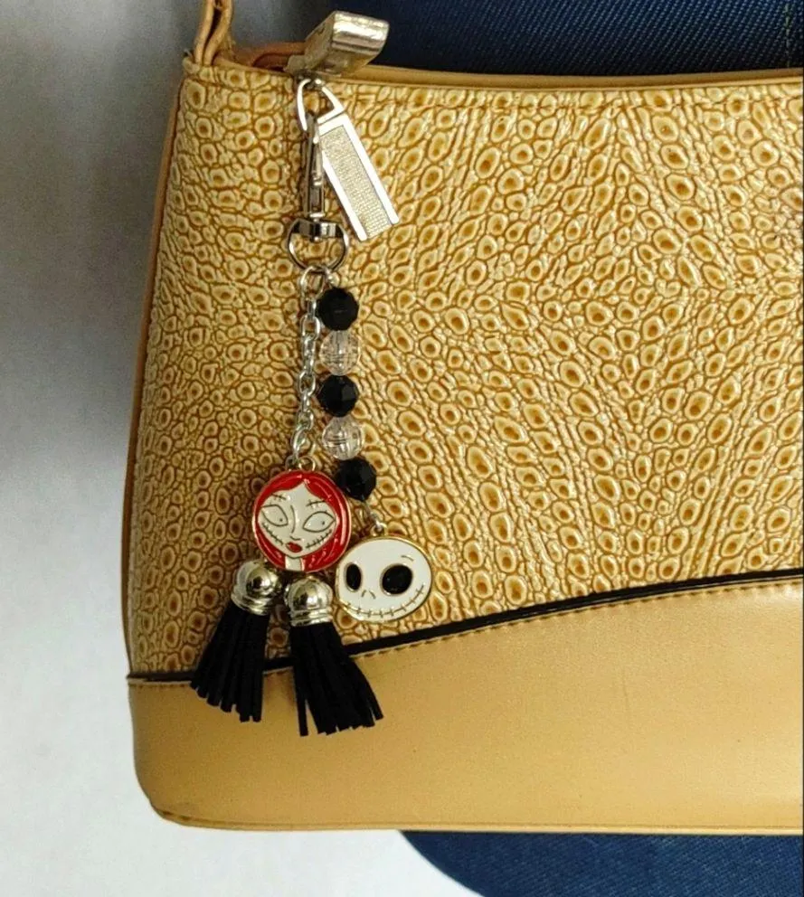 Nightmare Before Christmas Keychain Purse Charm Silver - Image 3