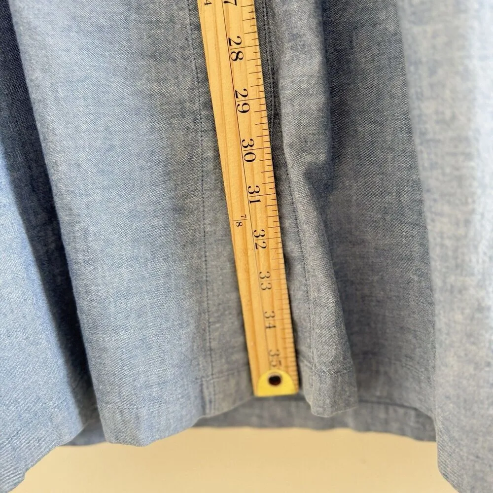 Bechamel Dress Womens S Blue Denim Floral Embroidered Western country cowgirl. - Image 8