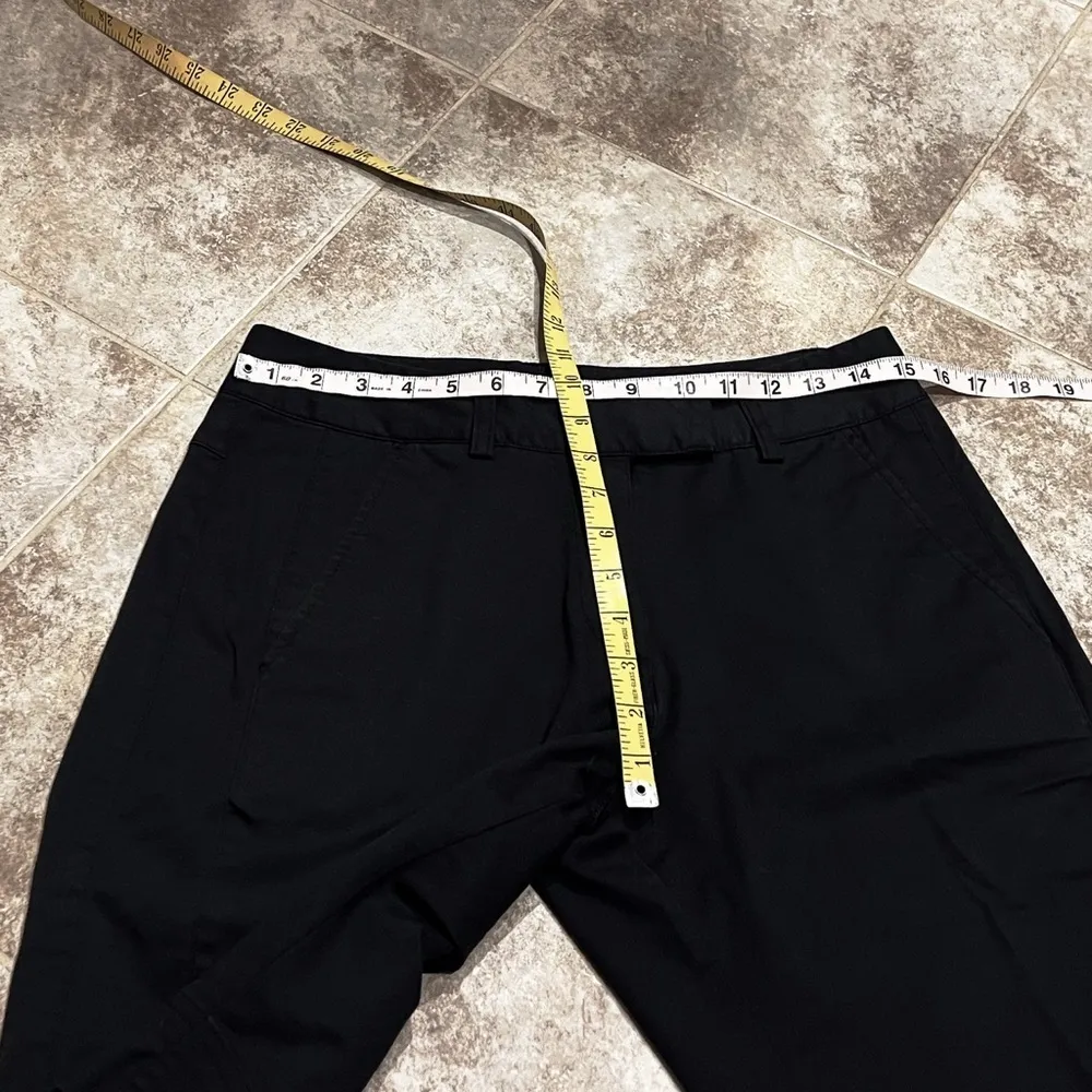 Adidas Stretch Mid Rise Bermuda Shorts Solid Black Size 4 Pockets Zip Closure - Image 6