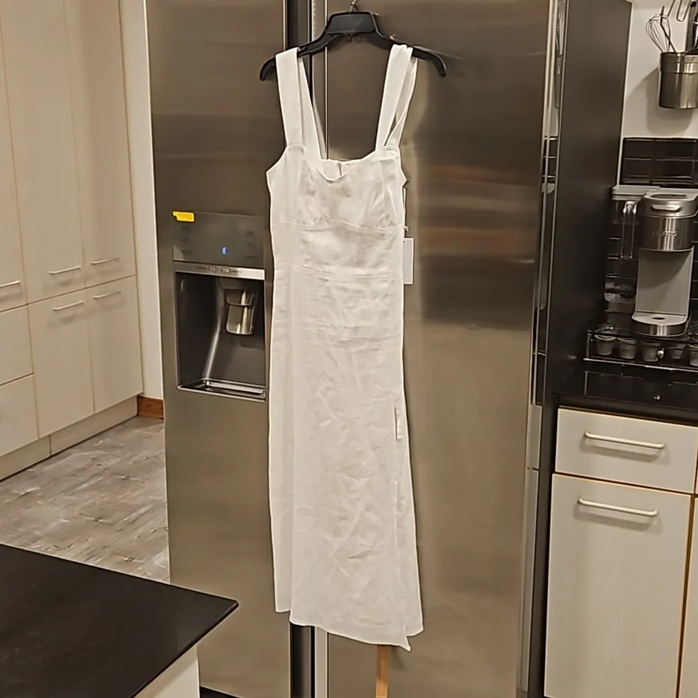 💕REFORMATION💕 The Seaside Linen Dress ~ White 10 NWT - Image 9