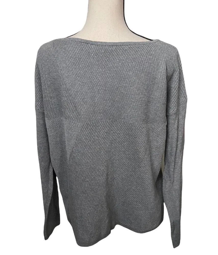 NWT J. Jill grey cotton/viscose blend MP sweater. - Image 3