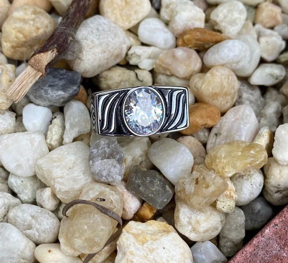 Boutique Stainless Steel Animal Design CZ Ring Size 8,9,10 - Image 4